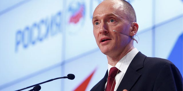 One-time advisor of U.S. president-elect Donald Trump Carter Page addresses the audience during a presentation in Moscow, Russia, December 12, 2016. REUTERS/Sergei Karpukhin - RC165B503FF0