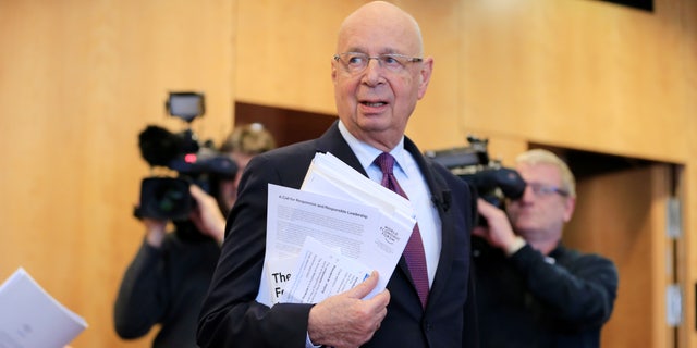 World Economic Forum (WEF) Executive Chairman and founder Klaus Schwab arrives at a news conference in Cologny, Switzerland January 10, 2017. 