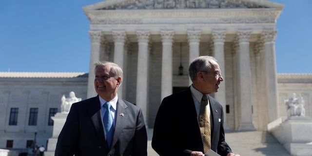 A criminal referral from Republican Sens. Lindsey Graham (left) and Chuck Grassley (right) from early January appear to collaborate parts of the controversial GOP memo.