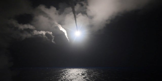 U.S. Navy guided-missile destroyer USS Porter (DDG 78) conducts strike operations while in the Mediterranean Sea which U.S. Defense Department said was a part of cruise missile strike against Syria on April 7, 2017. Ford Williams/Courtesy U.S. Navy/Handout via REUTERS ATTENTION EDITORS - THIS IMAGE WAS PROVIDED BY A THIRD PARTY. EDITORIAL USE ONLY. TPX IMAGES OF THE DAY - RTX34HGZ