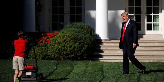 President Trump welcomes 11-year-old Frank Giaccio.
