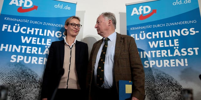 Co-lead AFD candidates Alexander Gauland and Alice Weidel attend a news conference in Berlin, Germany September 18, 2017.REUTERS/Axel Schmidt