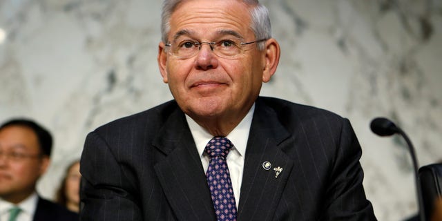 FILE -- Senator Robert Menendez (D-NJ) waits to question Jerome Powell on his nomination to become chairman of the U.S. Federal Reserve during a hearing before the Senate Banking, Housing and Urban Affairs Committee in Washington, U.S., November 28, 2017.