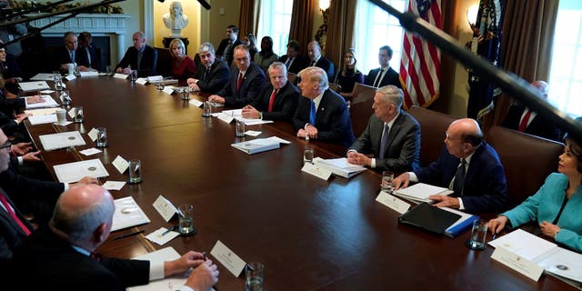 Over a Dozen Ex-Trump Officials to Participate in “America First” Summit Next Month 1 President Trump speaks to reporters before a Cabinet meeting at the White House on Dec. 6, 2017. (REUTERS/Jonathan Ernst)