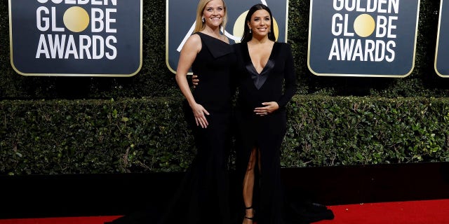 At the end of a red carpet interview during the Golden Globes, Eva Longoria said, “We stand with you, Catt.”