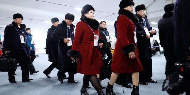 The North Korean athletes arrived in South Korea on Thursday for the Winter Olympics.