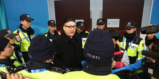 The Kim lookalike said he was detained by police for about 30 minutes.