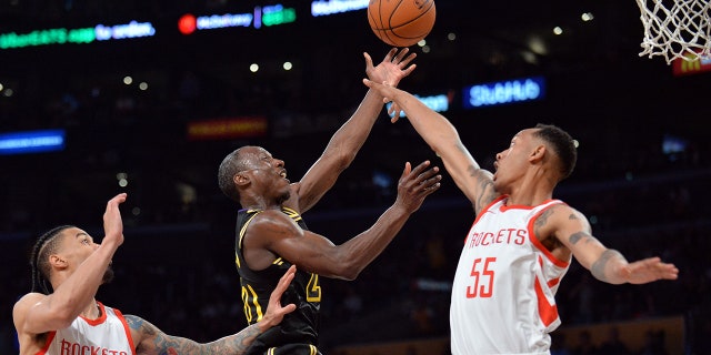 Los Angeles Lakers guard Andre Ingram scored 19 points in his NBA debut against the Houston Rockets.