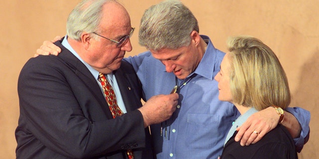 Germany's Chancellor Helmut Kohl at the Denver Summit of the Eight.