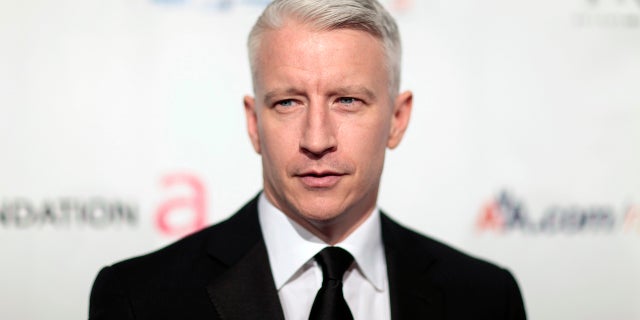 Anderson Cooper arrives at a benefit dinner for the Elton John Aids Foundation in New York, Nov. 16, 2009.