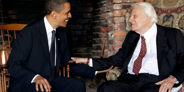 Billy Graham visited with every U.S. president since Harry S. Truman. Former President Barack Obama was the first to visit him in his home in North Carolina.