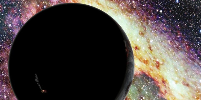 In this artist's conception, a runaway planet zooms through interstellar space. New research suggests that the supermassive black hole at our galaxy's center can fling planets outward at relativistic speeds. Eventually, such worlds will escape the Milky Way and travel through the lonely intergalactic void.