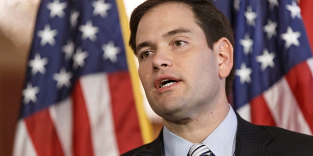 Jan. 8, 2014: Sen. Marco Rubio, R-Fla., speaks about the American dream on the 50th anniversary of President Lyndon Johnson's first State of the Union address in 1964, where LBJ committed the government to a war on poverty.
