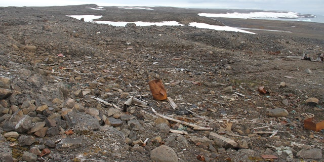 The site of the secret Nazi weather station on Alexandra Land island (Yulia Petrova).