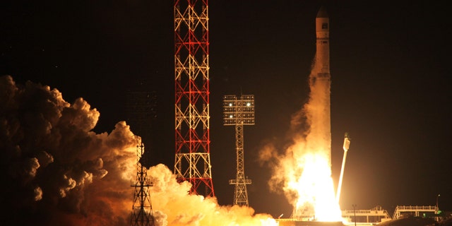 Nov. 9, 2011: FILE - In this file photo, the Zenit-2SB rocket with the Phobos-Ground probe blasts off from its launch pad at the Cosmodrome Baikonur, Kazakhstan.