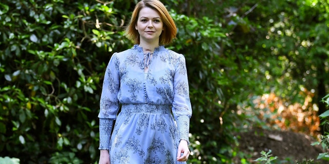 Yulia Skripal during an interview in London, Wednesday May 23, 2018. Yulia Skripal says recovery has been slow and painful, in first interview since nerve agent poisoning. (Dylan Martinez/Pool via AP)