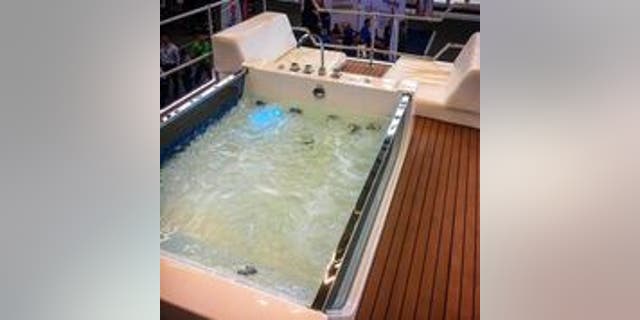 This RV has its own rooftop spa.