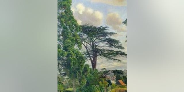 The painting was taken in 2012 from Stanley Spencer Gallery in Cookham, Britain.