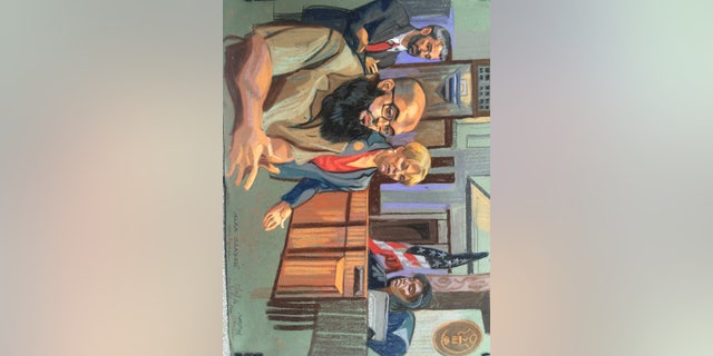 Alaa Saadeh in court.