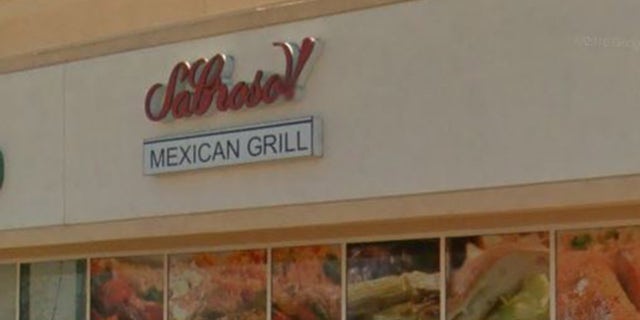 The Mexican grill staff told customers to move before the woman came crashing through the ceiling.