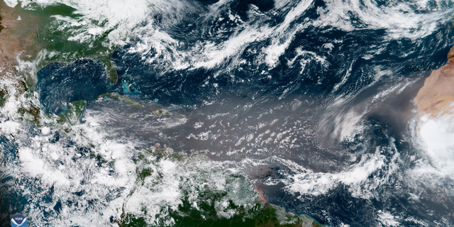 Dust from the Sahara Desert in Africa recently blanketed the Atlantic Ocean, limiting tropical activity.