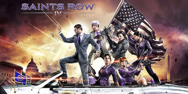 Artwork for the video game "Saints Row IV," which was banned by an Australian video game review board over decency standards.