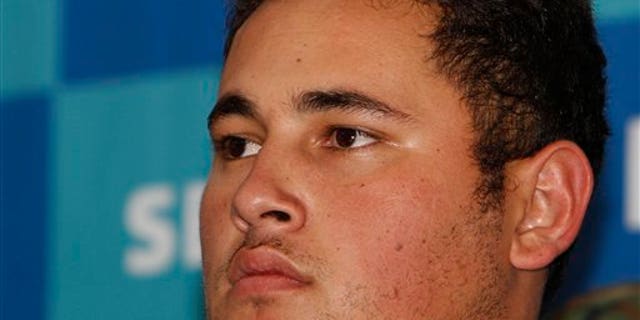 June 21, 2012: Jesus Alfredo Guzman Salazar is presented to the media in Mexico City.