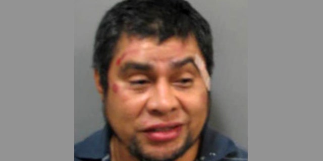 Mug shot for Salvador Gomez-Lopez, who was arrested in Maryland after allegedly urinating in public and slashing a man who told him to stop.