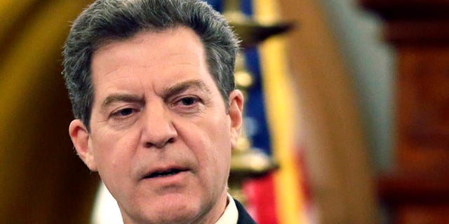 Jan. 15, 2015: Kansas Gov. Sam Brownback speaks at the Kansas Statehouse in Topeka, Kan.