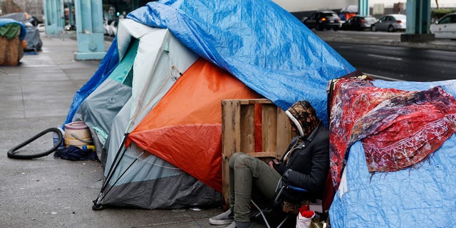 Those who responded to the poll say homelessness, shown here in San Francisco, is one of the main problems facing the Bay Area today, although they did not cite it as a major reason for them wanting to move out