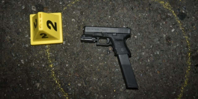 San Francisco police said Oliver Barcenas pulled this gun during a chase that ended when an officer shooting him.