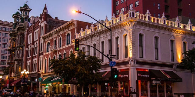 San Diego's Gaslamp Quarter is listed in the National Register of Historic Places.