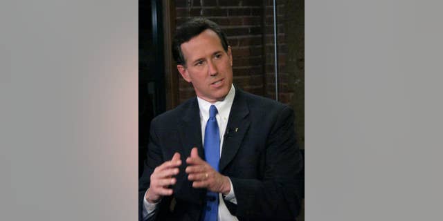 Former Pennsylvania Sen. Rick Santorum after the South Carolina presidential debate Thursday, May 5. (FOX News Photo)