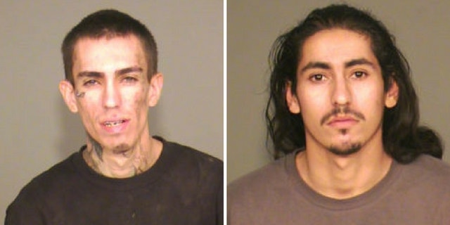 Michael Hart, left, and Rafael Santos, right, were arrested Tuesday in connection with the shooting at an Arizona barbershop.