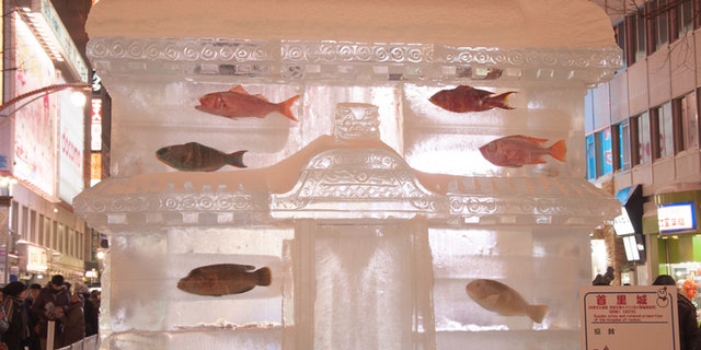 Are dead frozen fish works of art?