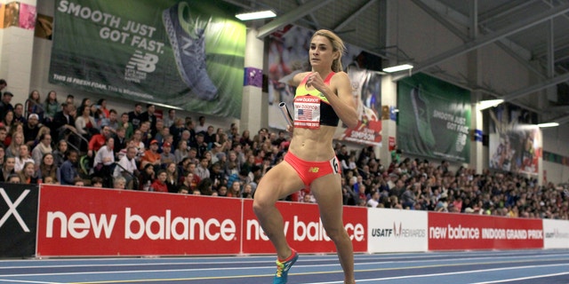 Sarah Brown competes in the New Balance Indoor Grand Prix in Boston on February 7, 2015. Photo courtesy of New Balance.