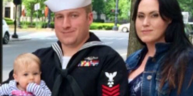 Kristian Saucier with his daughter, Kassy, and wife, Sadie
