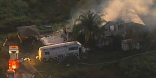 The scene of the fire.