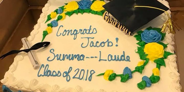 The cake that was meant for a Summa Cum Laude graduate was censored.