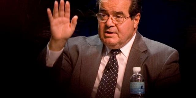 FILE - In this Oct., 15, 2006 file photo, Supreme Court Associate Justice Antonin Scalia speaks at the ACLU Membership Conference in Washington. On Saturday, Feb. 13, 2016, the U.S. Marshals Service confirmed that Scalia has died at the age of 79. (AP Photo/Chris Greenberg, File)