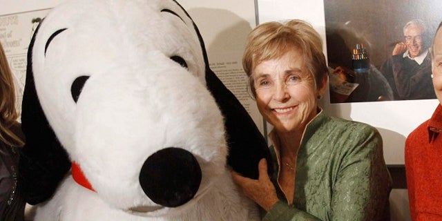 Charles Schulz's widow, Jean, was able to escape the wildfires.