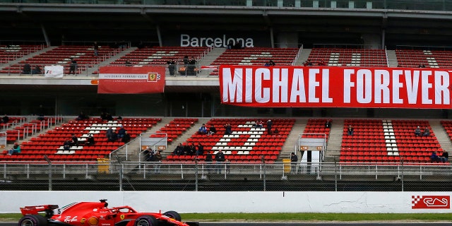 Fans celebrate Michael Schumacher