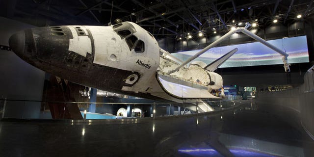 The new Space Shuttle Atlantis attraction at Kennedy Space Center Visitor Complex is due to open June 29, 2013. The attraction will shine the spotlight of NASA's 30 year Space Shuttle Program such as the deployment of Hubble Space Telescope and the launch of International Space Station. (Photo/Julie Fletcher)