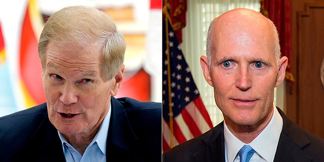 The match-up between Democrat incumbent Sen. Bill Nelson (left) and Republican Gov. Rick Scott (right) for Florida's U.S. Senate seat has been called a "clash of titans."