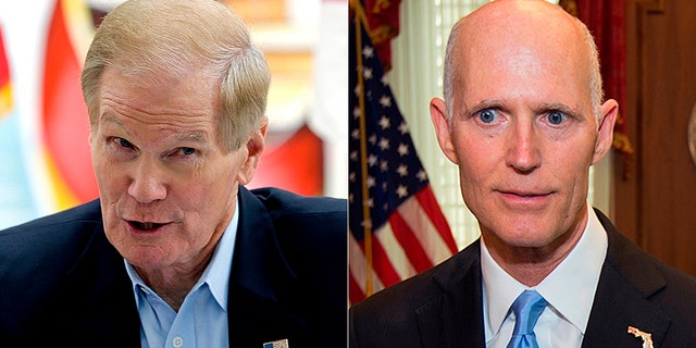 The match-up between Democrat incumbent Sen. Bill Nelson (left) and Republican Gov. Rick Scott (right) for Florida's U.S. Senate seat has been called a "clash of titans."