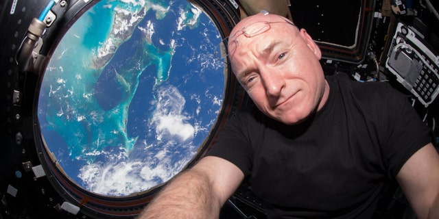 Scott Kelly on the International Space Station - file photo.