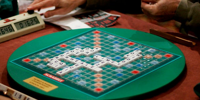 Competitors take part in the World Scrabble Championships at an hotel in northwest London, Nov. 17, 2005.