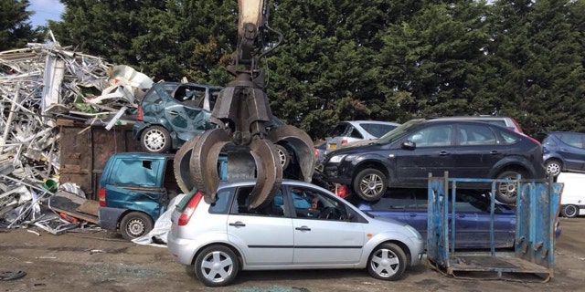 The picture of the car being scrapped taken by the alleged car 'thief'. A young man is fuming after a potential buyer 'stole' his car - and sent him a picture of it being scrapped. See National News story NNSCRAP; George Wood was stiffed out of £160 by the person who drove off with his car. The 21-year-old, from Ashford, Kent, had listed his 15-year-old Ford Fiesta on Facebook Marketplace for £350 two weeks ago. But after being messaged by a man named Liam, who offered £280, George agreed. The pair met but Liam said he only had £120 cash on him - and vowed to transfer the rest over.