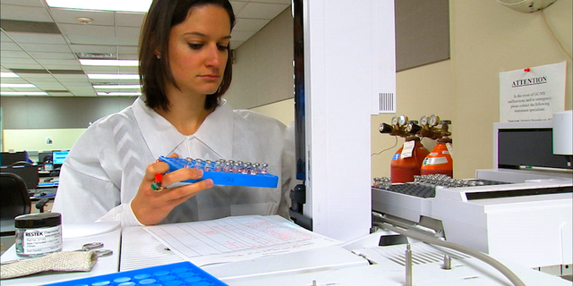 Scientist Karlie McManaman has been analyzing drugs at GBI for six years.