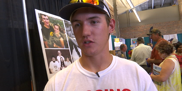 Dalton Jack talks about missing girlfriend, Mollie Tibbetts, at Iowa State Fair on Friday, August 10, 2018.